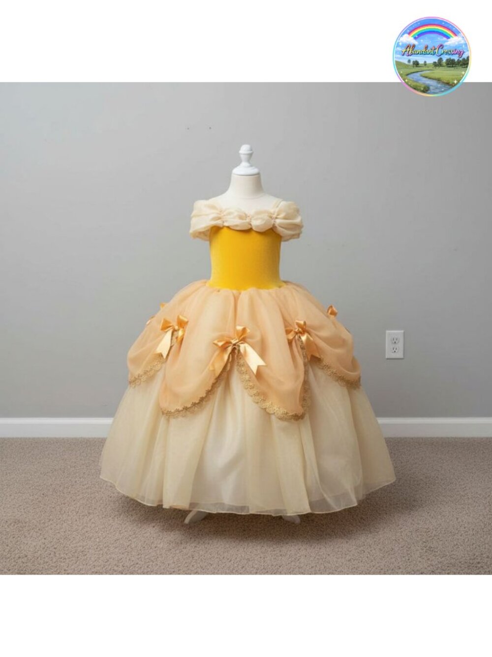 Girls Princess Costume Dress Tulle Ball Gown Halloween Birthday
